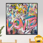 INSPIRING LOVE ART 81x81 cm