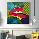 SEDUCTIVE LIPS 66x66 cm